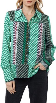 Ciebon Ravia Print Top in Green Multi at Nordstrom Rack, Size X-Small