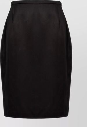 Saint Laurent satin pencil skirt back slit