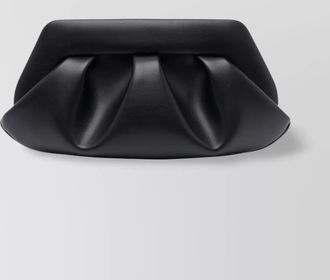 Themoirè pleated rectangular shoulder bag with detachable strap