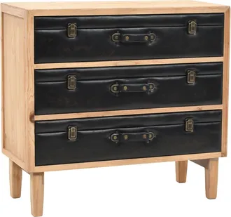 vidaXL Cajonera De Madera Maciza De Abeto 80x36x75 Cm Vidaxl