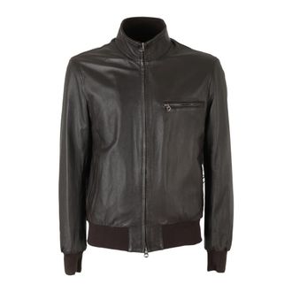 STEWART Elegante Lam Stijl voor Jou - Heren - Leren en Su&egrave;de Jassen - Bruin - L - Leer - Jassen