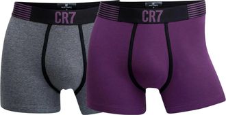 CR7 Cristiano Ronaldo Fashion 2-Pack Trunk Boxer Briefs Underwear in Grey