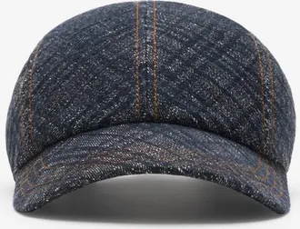 Burberry Check Denim Baseball Cap