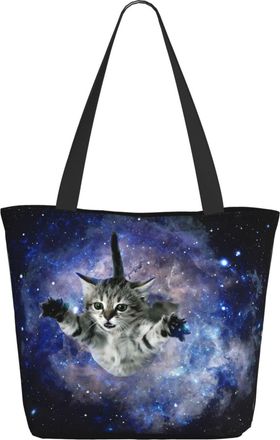 AOOEDM Cat-In-Space Ladies Shopping Bag 13x11x7in.The Perfect ValentineS Day Gift.It Is The Best ValentineS Day Gift For Mom, Daughter, Wife,Etc