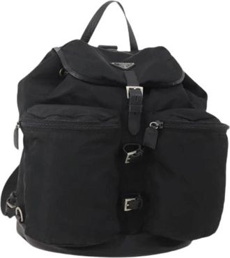 Prada Pre-owned Nylon Backpack - Dames - Vintage Rugzakken - Zwart - ONE Size - Nylon - Vintage