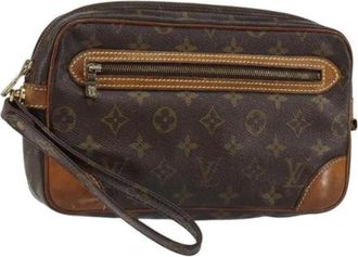 Louis Vuitton Pre-owned Clutches, female, Brown, Size: ONE SIZE Pre-owned Canvas Clutch