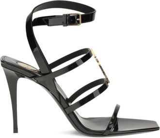 Saint Laurent Cassandra Patent Leather Multi-Strap Sandals Shoes