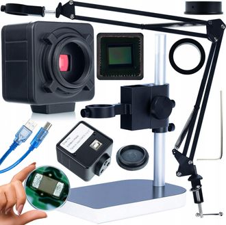OEM Set De Microscop&iacute;a Digital Odm-180x - Brazo Ajustable, Plataforma Y C&aacute;mara 5mp Aluminio Alta Precisi&oacute;n