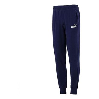 Puma Essentials Logo Sweatpants Navy White 588716-06