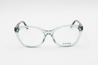 Guess Ladies Green Square Eyeglass Frames GU50161