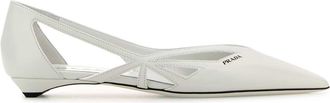 Prada Womens White Leather Ballerinas - Size EU 40
