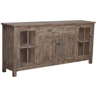 Wanderlust Deco Aparador De Madera Marr&oacute;n 80x40x180h Cm