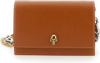 Alexander McQueen Brown skull-appliqu crossbody bag