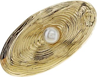 Olivia Welles Ripple Effect Faux Pearl Ring in Gold /White at Nordstrom Rack