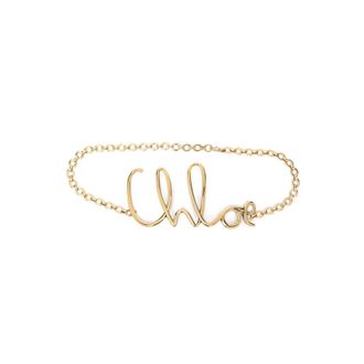 Chlo&eacute; Accessoires, Dames, Geel, ONE Size, Vintage Gouden Riem met C-Design