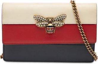 Gucci Pre-owned Womens Calfskin Queen Margaret Wallet On Chain - Black Leather - One Size