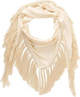 Soaked In Luxury SLVerona Fringe Scarf - Dames - Accessoires - Beige - Maat: ONE Size Viscose