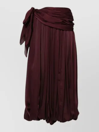 Zimmermann luna silk skirt high waist draped