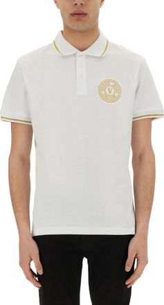 Versace Jeans Couture White Shirt Collar Polo