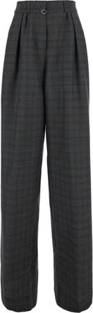 Dries Van Noten Gray Relaxed Pleated Pants