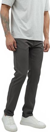 Jachs NY Poly Spandex Performance Tech Pants In Dark Grey