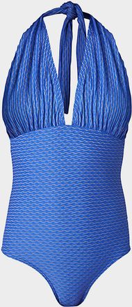 Shoshanna Patterned Halter One-Piece Swimsuit