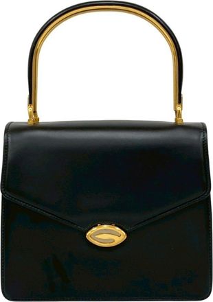 Gucci Black Leather Handbag Tote Bag (Pre-Owned)