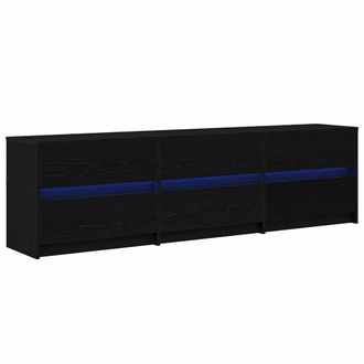 Berkfield Home TV Cabinet Black 182 x 34 x 50 cm Engineered wood