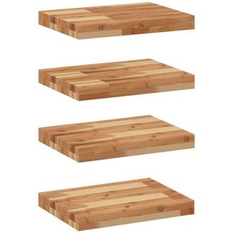 vidaXL Estante Flotante 4 Uds Madera Acacia Acabado Aceite 40x30x4 Cm Vidaxl