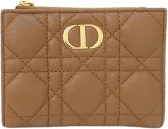 Dior Tweedehands leren portemonnees - Dames - Vintage Accessoires - Bruin - ONE Size - Vintage