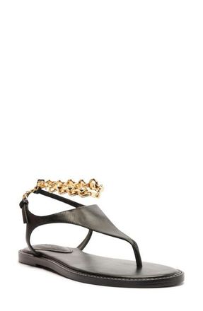 Schutz Lys Ankle Strap Slide Sandal in Black at Nordstrom, Size 10.5