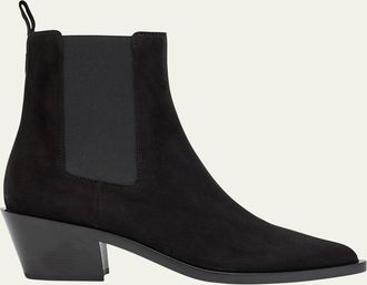 Gianvito Rossi Wylie Suede Western Chelsea Booties