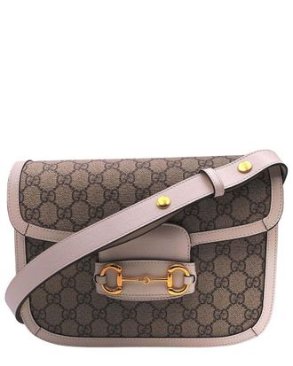 Gucci White Cotton Horsebit 1955 Shoulder Bag (Authentic Pre-Loved)
