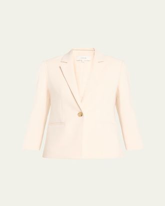 Vince Shrunken Bracelet-Sleeve Blazer