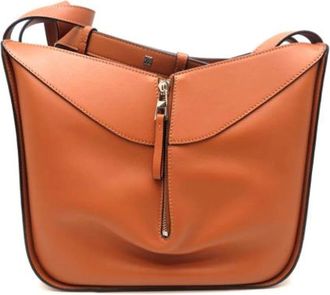 Loewe Pre-owned Cross Body Bags, female, Brown, Size: ONE SIZE Pre-owned Leather Cross Body Bag