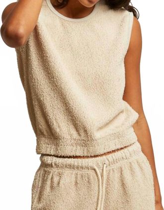 perfectwhitetee Carli Summer Boucle Tank Top In Putty