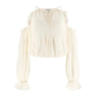 Guess Overhemden, Dames, Wit, L, Emilia Cold Shoulder Top