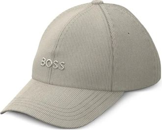 BOSS corduroy cap - men - Polyester - One Size - Grey