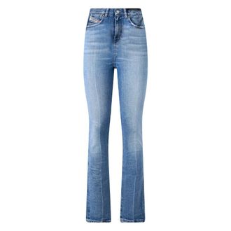 Diesel Slim Fit Flared Jeans - Dames - Jeans - Blauw - Maat: W23 Katoen