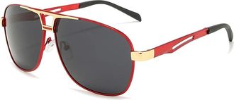 Generic Polarized Sunglasses for Men - Side Cutout Design to Block Glare, Double Beam Skeleton Ideal for Outdoor Activities, Fishing, and Travel