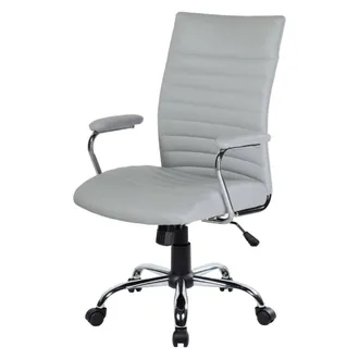 Dmora Silla De Oficina Doliveri, Silla Ejecutiva Con Reposabrazos, Silla De Oficina Ergon&oacute;mica, 57x59h100/109 Cm, Gris - Dmora