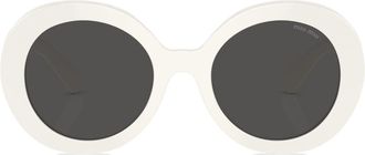 Miu Miu Eyewear oversized round-frame sunglasses - women - Acetate - 55 - White