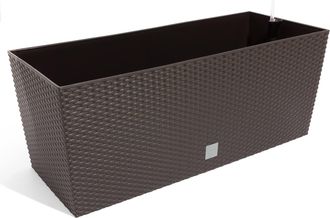 Prosperplast Jardinera Rato 72 Litros Con Riego En Color Chocolate 80 X 33 X 32 Cm