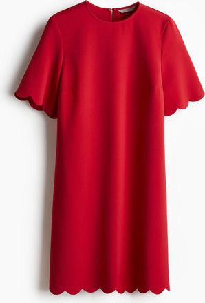 H&M Kleid mit Wellenkanten - Red