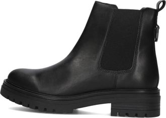 Omoda Zwarte Leren Dames Enkellaarzen - Dames - Chelseaboots - Zwart - 39 EU - Leer - Schoenen