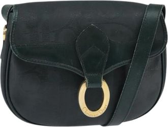 Dior Pre-owned Trotter Canvas Shoulder Bag - Dames - Vintage Schoudertas - Groen - ONE Size - Vintage