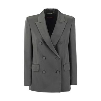 Max Mara Stylish Jacket - female - Max Mara Studio - Blazers - Gray - XS - Jackets