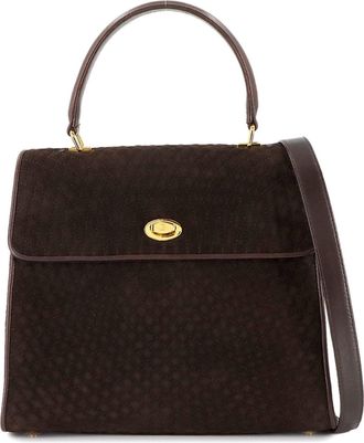 Bally Suede Leather Handbag Shoulder Bag (Pre-Owned)