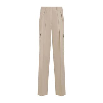 Sportmax Dames, Broeken, Beige, Maat: XS Katoen