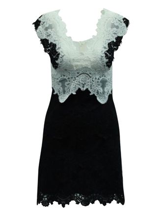 Sandro V-neck lace dress - women - Polyester - 2 - Black